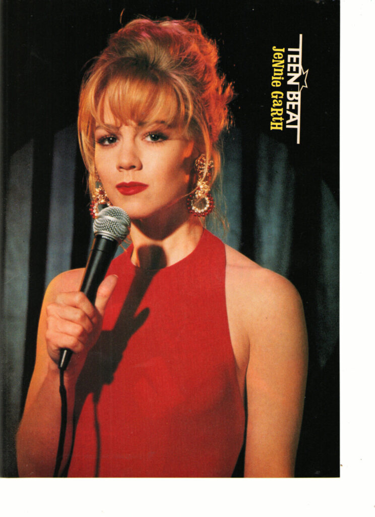 Jennie Garth Teen Magazine Pinup Red Dress Microphone Teen Beat Teen