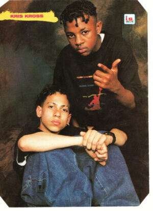 Kris Kross teen magazine pinup clipping sitting down