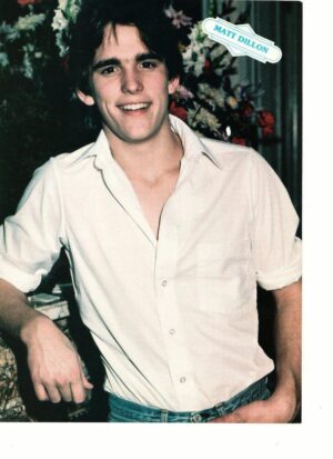 Matt Dillon teen magazine pinup clipping vintage 1980's Factotum Loverboy Bop