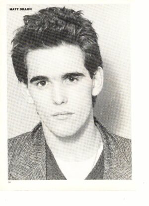 Matt Dillon Brian Robbins teen magazine pinup clipping vintage 1980's Takers