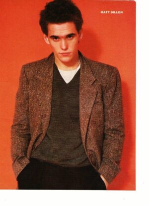 Matt Dillon Matthew Reed teen magazine pinup clipping vintage 1980's sad boy