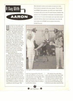 Aaron Carter teen magazine pinup clipping shirtless a day with Aaron rare