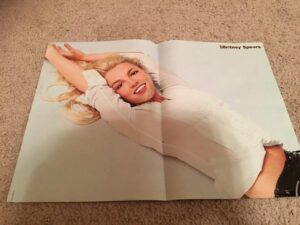 Britney Spears Atomic Kitten teen magazine pinup clipping out stretched arms Bop
