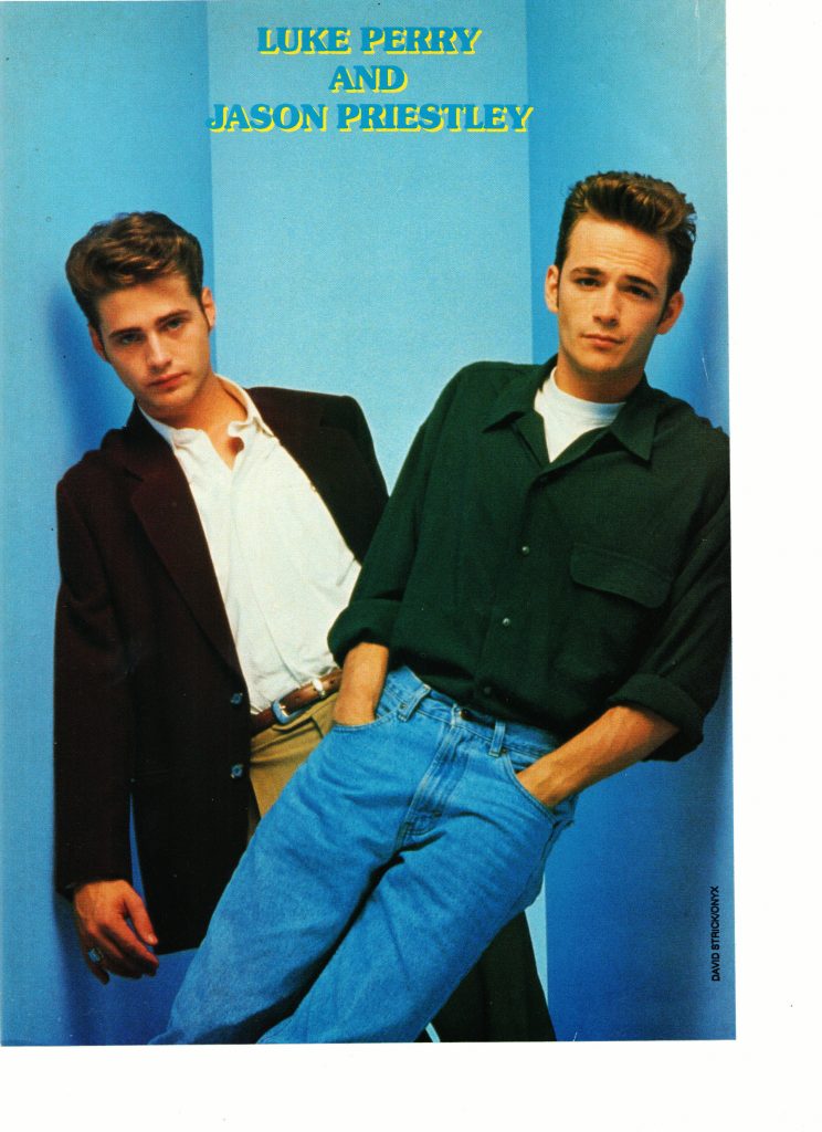 Jason Priestley Luke Perry James Walters teen magazine pinup clipping ...
