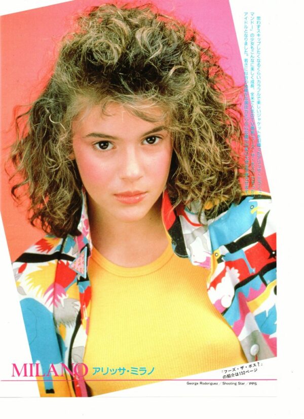 Alyssa Milano teen magazine pinup clipping younger years Japan - Teen ...