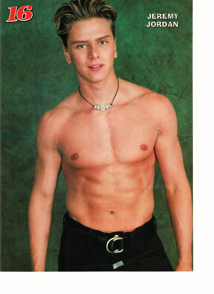 Jeremy Jordan teen magazine pinup clipping shirtless 16 magazine Teen Beat ...