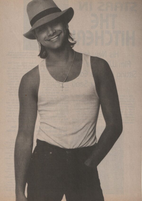 John Stamos teen magazine pinup clipping cowboy hat