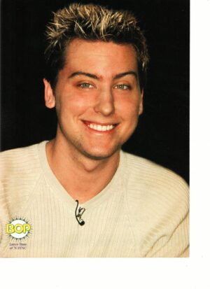 Lance Bass teen magazine pinup clipping red cardinals close up Nsync