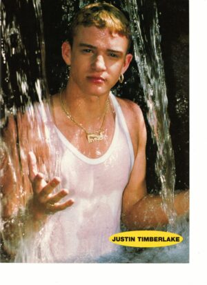 Justin Timerblake Nsync teen magazine pinup clipping double sided