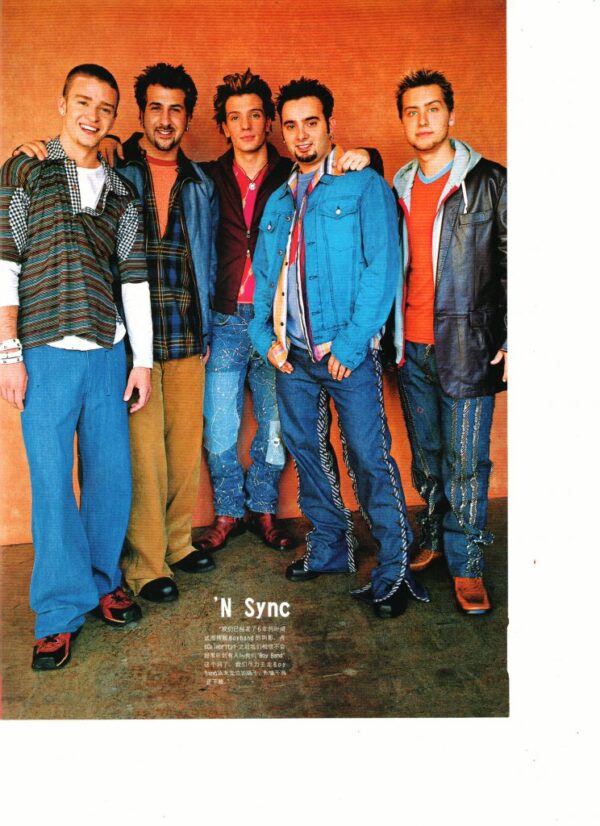 Nsync teen magazine pinup clipping Japan Dirty Pop rare