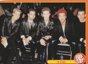 Nsync teen magazine pinup clipping sitting in white chairs 90’s