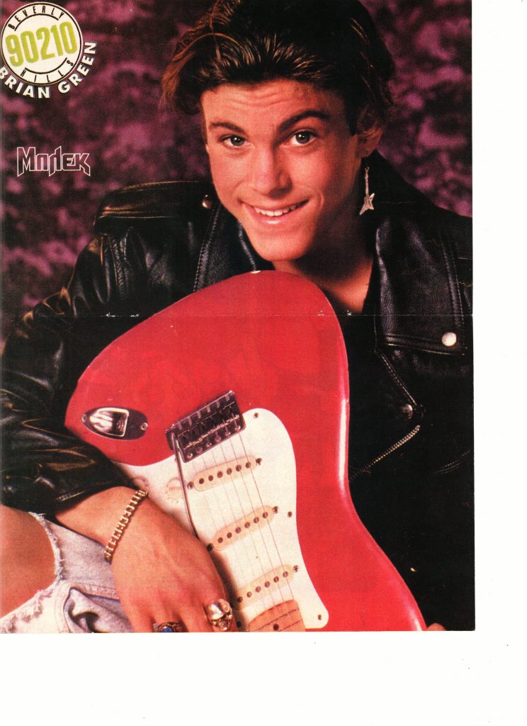 Brian Austin Green teen magazine pinup clipping Japan red guitar Teen ...