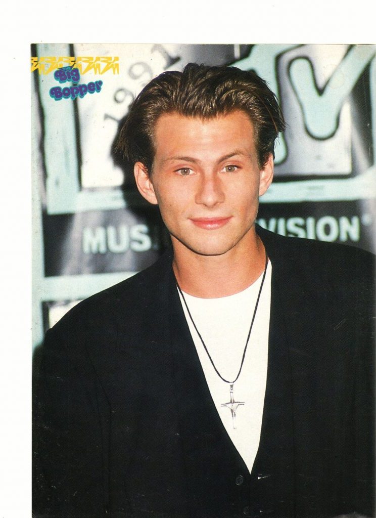 Christian Slater teen magazine pinup clipping cross necklace - Teen ...