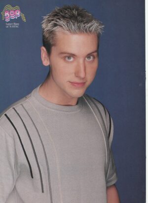 Lance Bass Joey Fatone teen magazine pinup clipping On the Line Add Nsync