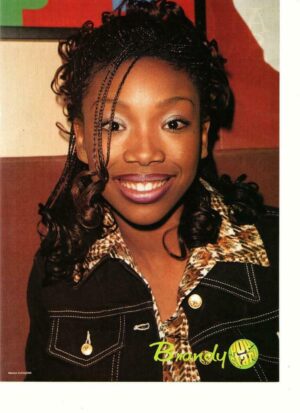 Brandy teen magazine pinup clipping Moshea close up braids Popstar Tiger Beat