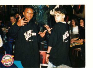Kris Kross wearing Planey Hollywood tshirts rap teen idols