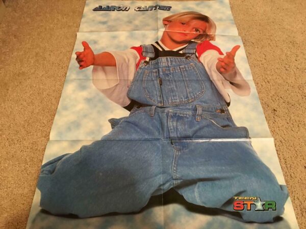 Aaron Carter teen magazine poster clipping 90's Surfin USA overalls hard to find