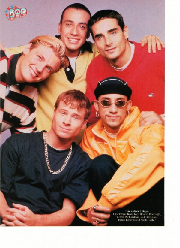 Backstreet Boys teen magazine pinup clipping Bop magazine photo shoot ...