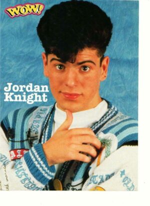 Jordan Knight teen magazine pinup clipping New Kids on the block Wow thumbs up