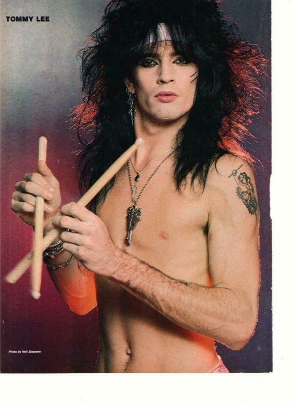 Tommy Lee Motley Crue Rob Lowe teen magazine pinup clipping 1980's  Shirtless - Teen Stars Forever Pinups