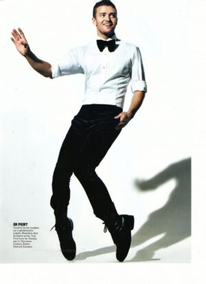 Justin Timberlake tight black pants