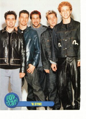 Lance Bass JC Chasez Nsync teen magazine pinup clippings 90's leather pants