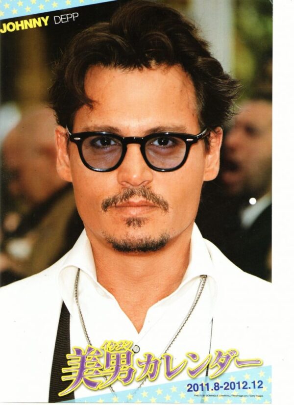 Johnny Depp wearing glasses