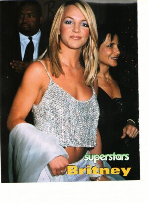 Britney Spears gold crop top Super Stars magazine