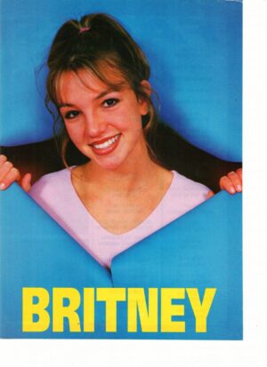 Britney Spears ripping blue paper break it girl Teen Dream