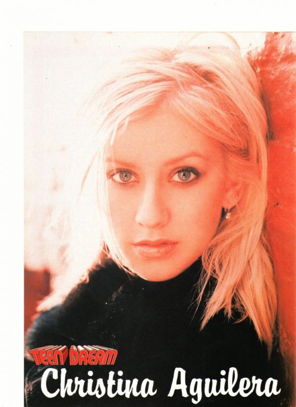 Christina Aguilera Teen Magazine Pinup Black Shirt Close Up Eyes Teen Dream Teen Stars Forever 