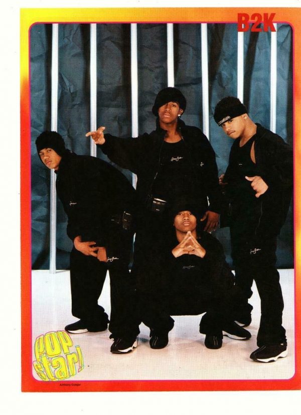 B2K Dan Miller O-town teen magazine pinup clipping boyband Popstar squatting