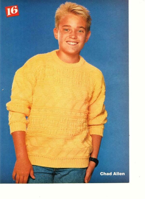 Chad Allen yellow sweater