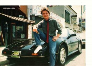 Michael J. Fox socks car
