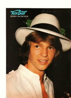 Jimmy Mcnichol teen magazine pinup clipping Teen Beat 1970's white hat