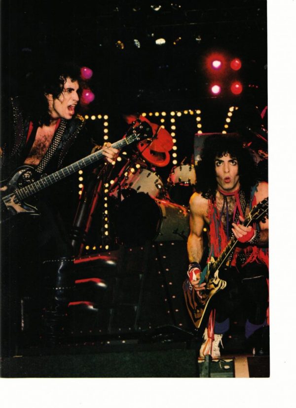 Kiss teen magazine pinup clipping Rockline lights