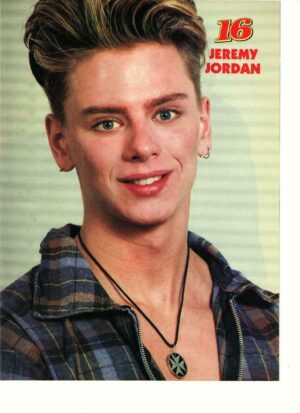 Jeremy Jordan teen magazine pinup clippings 16 magazine 90's necklace
