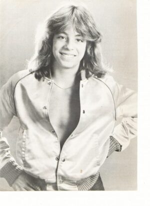 Leif Garrett teen magazine pinup clipping black and white open jacket 1970's