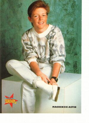 Mackenzie Astin teen magazine pinup clipping white shoes Star magazine 1980's