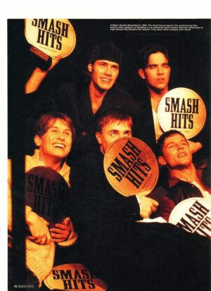 Take That teen magazine pinup clipping Smash Hits 90's Bravo boyband