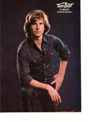 Parker Stevenson teen magazine pinup clipping 1970's His Secret Family on knee