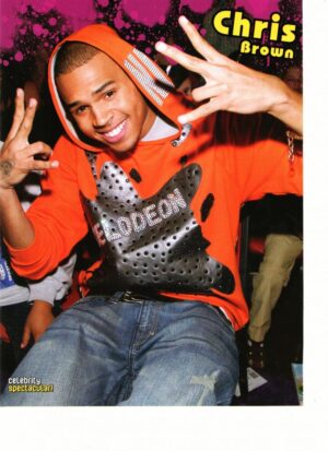 Chris Brown teen magazine pinup clipping Celebrity Spetacular