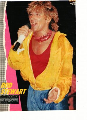 Rod Stewart yehllow jacket Bravo magazine
