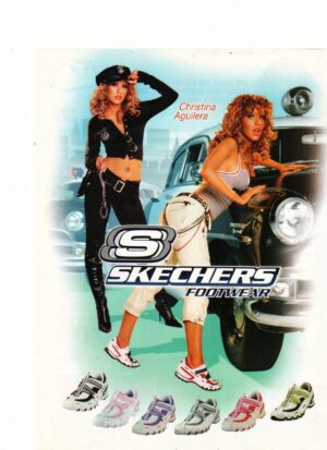 Christina Aguilera teen magazine pinup clipping Skechers shoes add cops Bop 90's