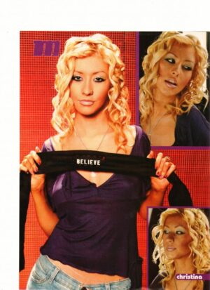 Christina Aguilera teen magazine pinup clipping teen idol Believe in me M mag