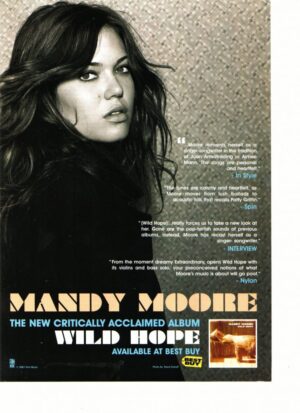 Mandy Moore teen magazine pinup clippings 90's Walk to Remember Wild Hope