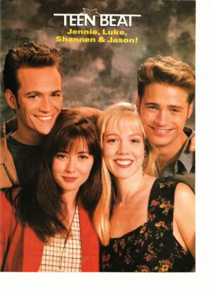 Luke Perry Shannen Doherty Jason Priestley teen magazine pinup clipping 90210