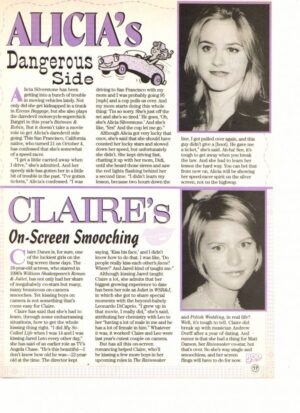 Claire Danes on screen smooching