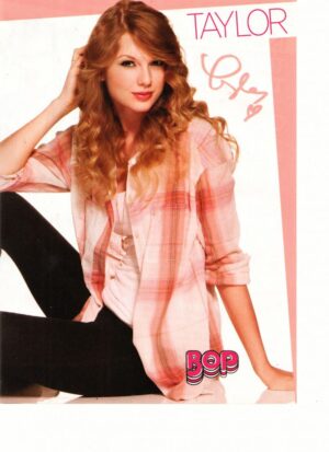 Taylor Swift teen magazine pinup clipping on the floor black pants hottie Bop
