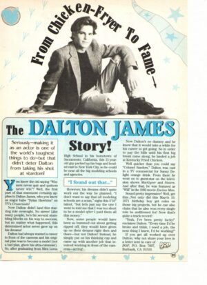 Dalton James teen magazine pinup clipping My Father the Hero Bop 1990's