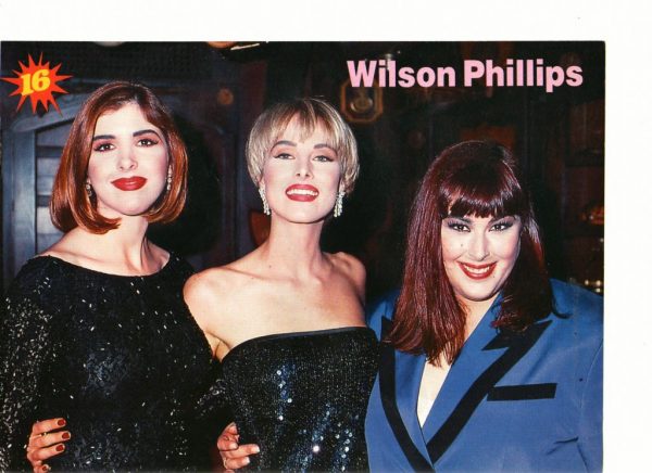 Wilson Phillips Vanilla Ice teen magazine pinup clipping 90's 16 mag sunglasses